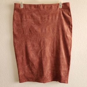 Glamour & Co Pencil Skirt Burnt Orange Plus Size 2xl Petite